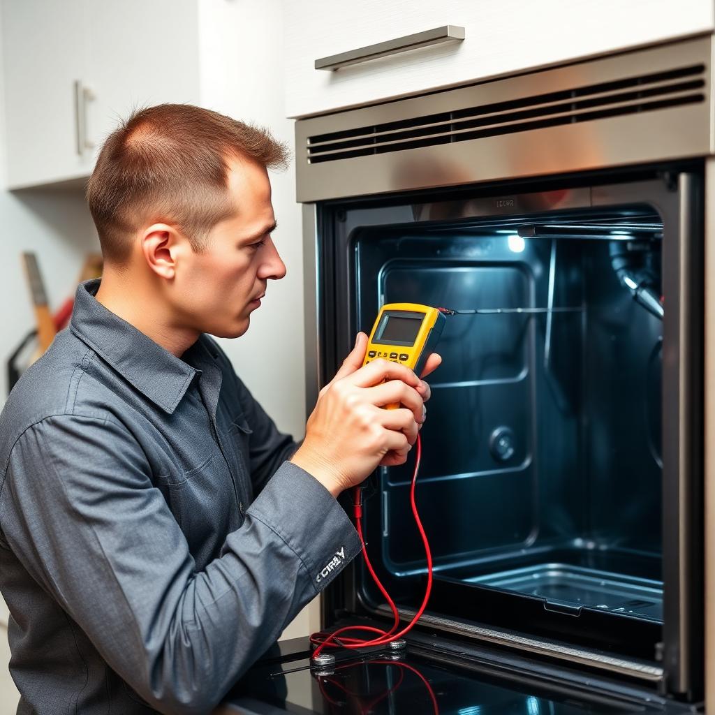Oven diagnostic with multimeter